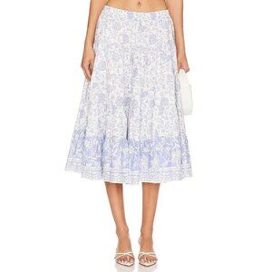 Free People In Full Swing Printed Midi Skirt  Size XS NWOT